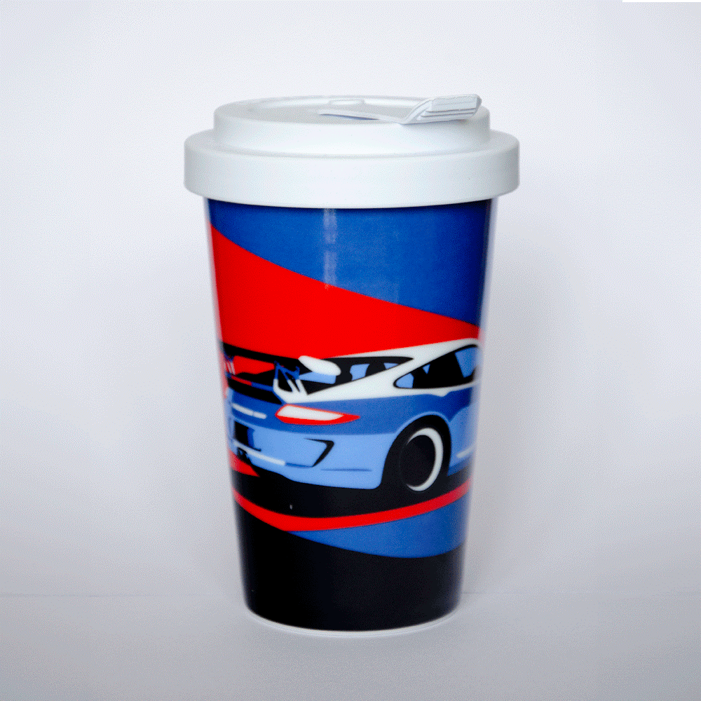 Porsche 911 GT3 RS Coffee 2 Go Mug designed by B.A.V.Z.