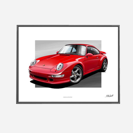 Poster | Porsche 911 (993) Turbo - 40x30 cm