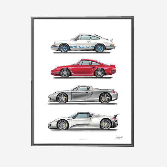 Poster | Porsche Icons - 40x30 cm