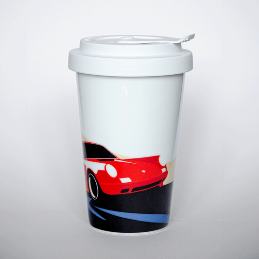 Classic Porsche 911 Coffee 2 Go Mug designed by B.A.V.Z