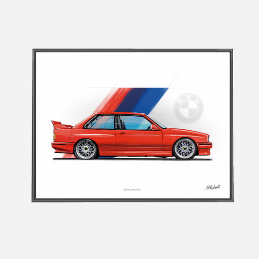 Poster | BMW E30 M3 Coupe - 40x30 cm